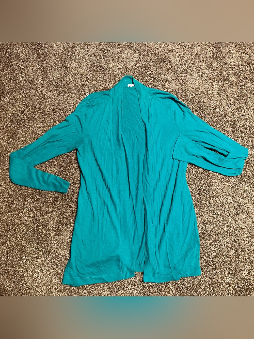 J. Crew Green Open-Front Draped Cardigan size XL